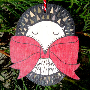 SALE - Hedgehog wooden decoration