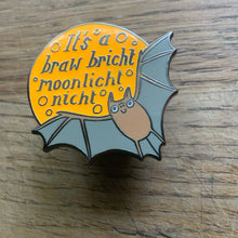 Braw bat pin badge (glow in the dark)