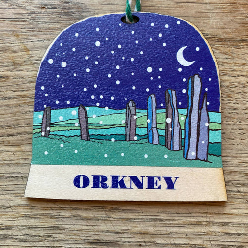 Orkney Ring of Brodgar snow globe decoration