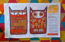 SALE - Owl and Pussycat cut & sew cotton tea-towel