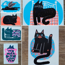 'mini' Cat riso prints