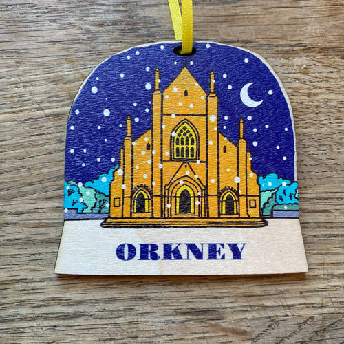 Orkney St Magnus Cathedral snow globe decoration