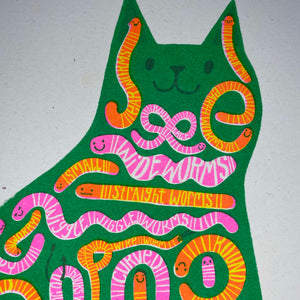 Charming Cat riso print