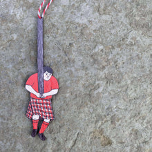 Scottish Caber mannie wooden decoration