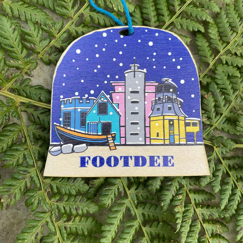 Footdee snow globe decoration