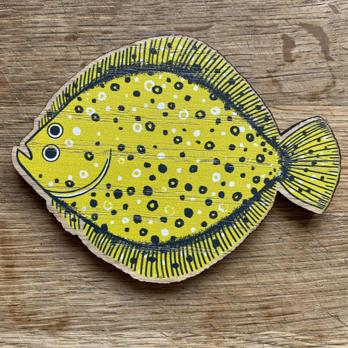 Plaice wooden coasters