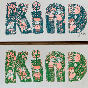 Be Kind riso print