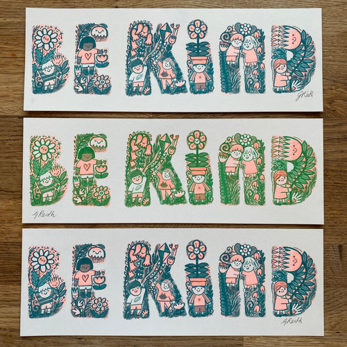 Be Kind riso print