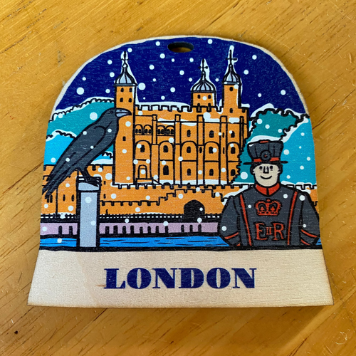 London Tower snow globe decoration