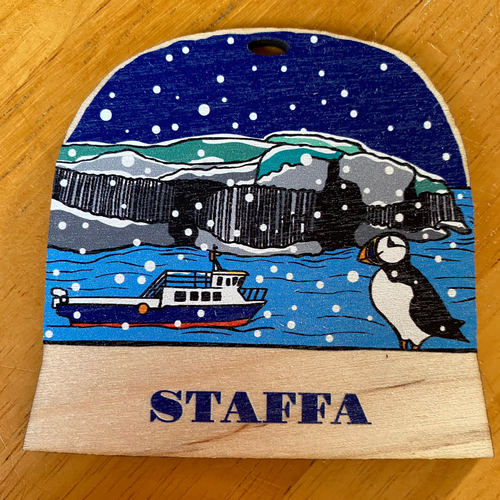 Staffa snow globe decoration