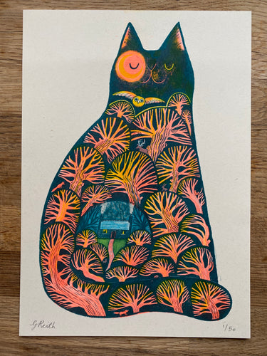 Dougie Fur A4 riso print