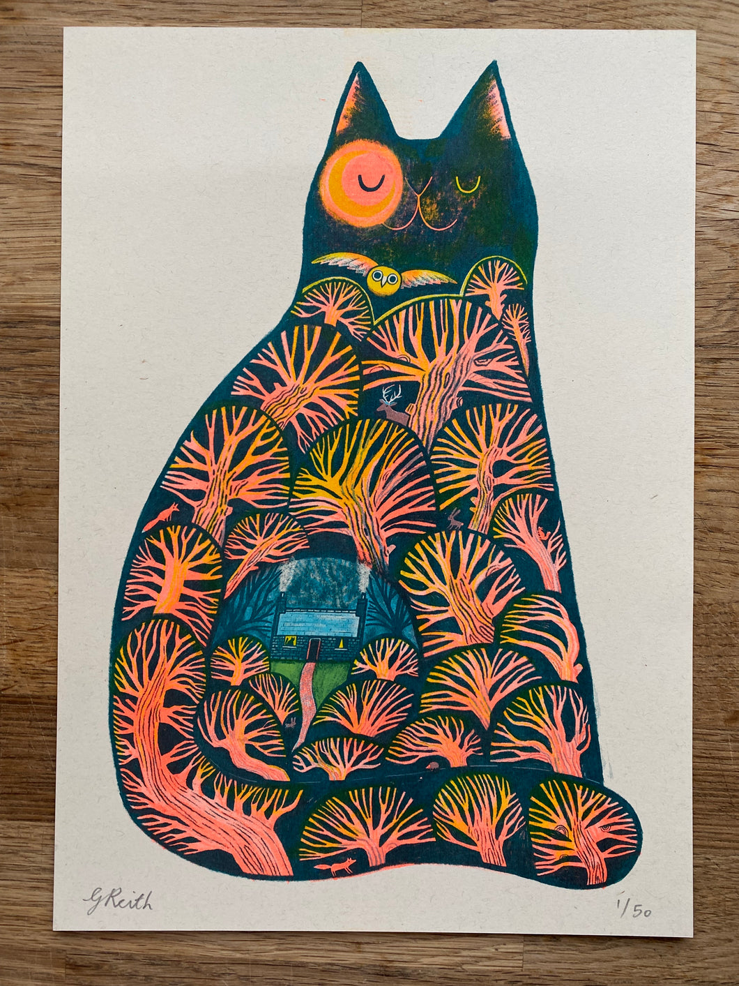 Dougie Fur A4 riso print