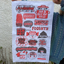 Doric insults tea towel