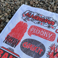 Doric insults tea towel