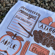 Doric messages tea towel