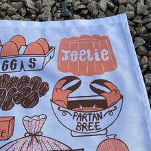 Doric messages tea towel