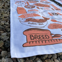 Doric messages tea towel