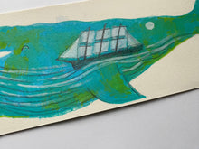 'Penny - the singing whale' original hand painted illustration