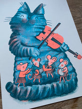 'Ceilidh' Cat riso print