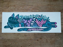 'Forest' Cat riso print