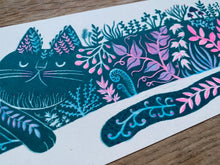 'Forest' Cat riso print