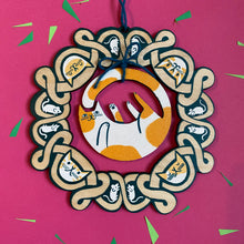 Celtic Cat wreath decoration