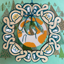 Celtic Cat wreath decoration