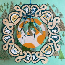 Celtic Cat wreath decoration