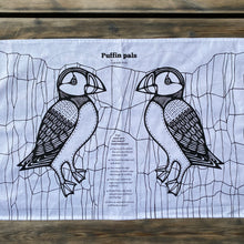Puffin Pals cut and sew tea towel