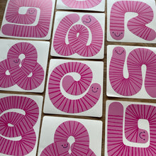 Worms stickers (set of 6)