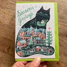 Christmas Cat greetings card