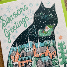 Christmas Cat greetings card
