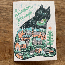Christmas Cat greetings card