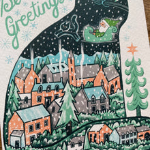 Christmas Cat greetings card