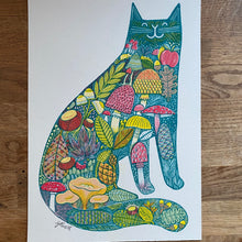 'Micelium' Cat riso print