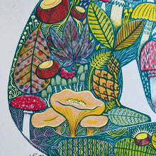 'Micelium' Cat riso print