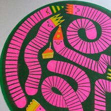Worm Party riso print