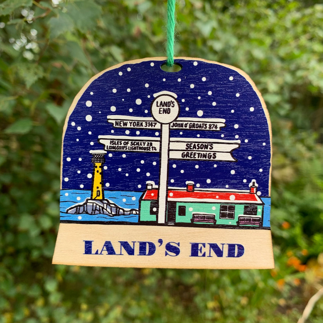Land's End snow globe decoration
