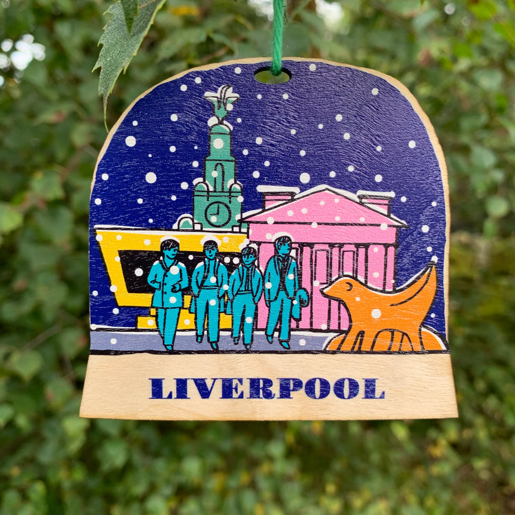 Liverpool snow globe decoration