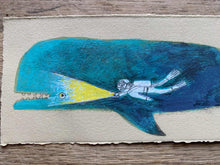 'Hercules - the whale who loves the dark' original hand painted illustration