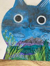 'Heath - the moorland cat' original hand painted illustration