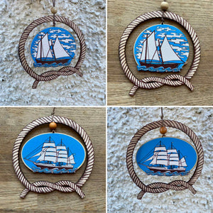 Tall Ships Boats hanging decorations