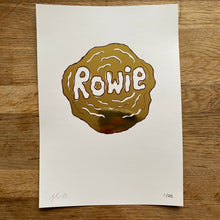 The Golden Rowie foil block print