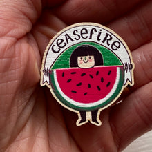 Ceasefire wooden badge