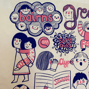 Doric Bairns tea towel