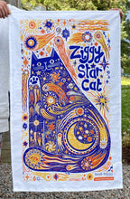 Ziggy Star Cat cotton tea-towel