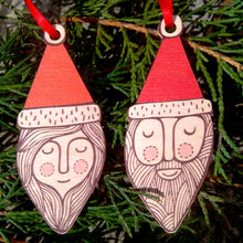 SALE - Mrs Santa wooden decoration