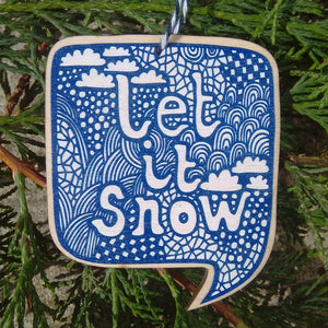 セール - Let It Snow 木製装飾