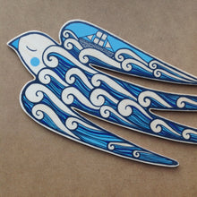 木製「海」鳥 (3 個セット)