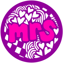 SALE - Mr & Mrs wooden circular badges card